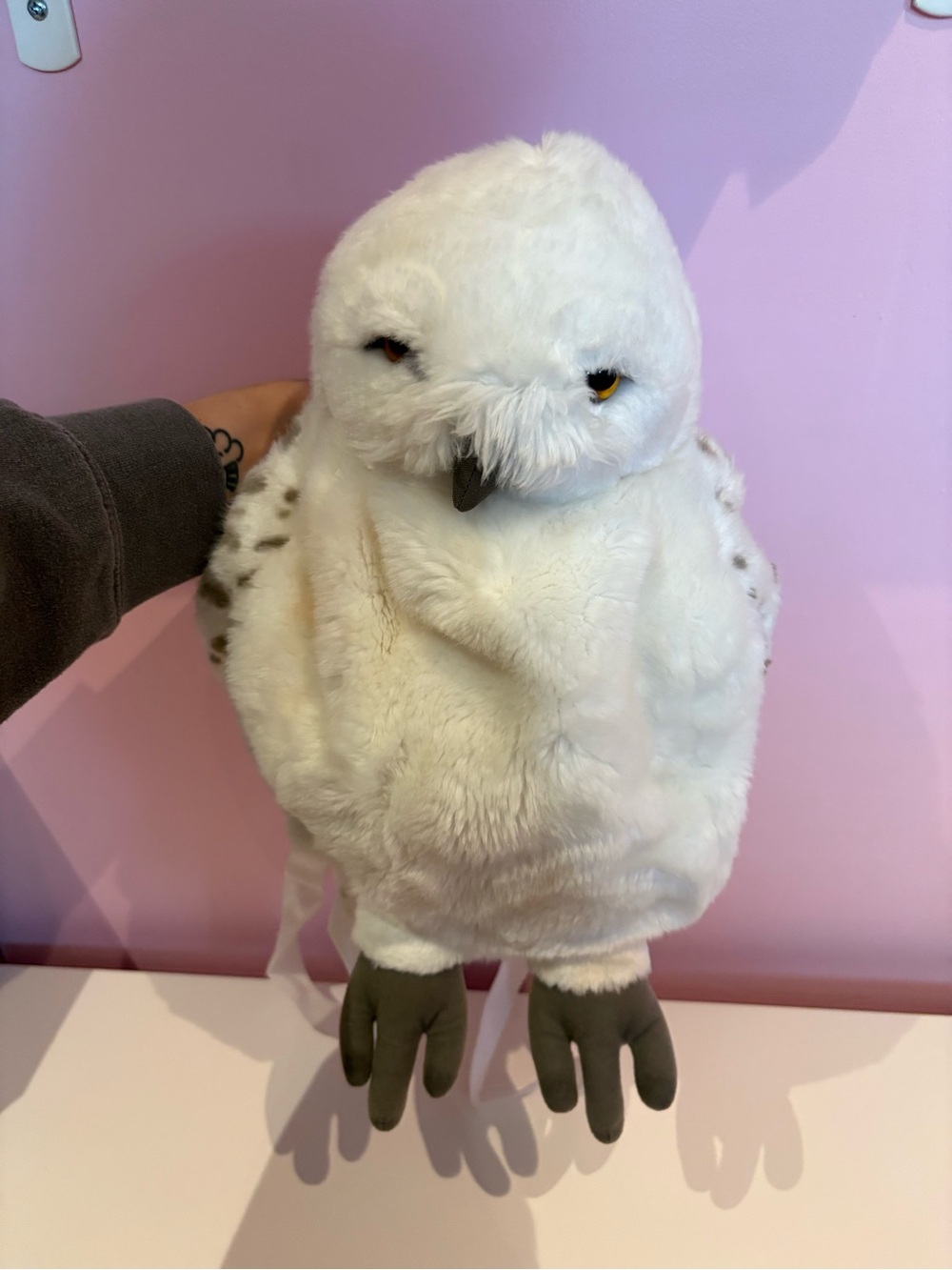 Harry Potter Wizarding World Hedwig White Owl Plush Backpack Universal Studios 🪄